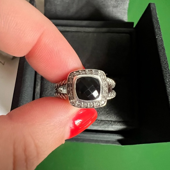 David Yurman Jewelry - Petite Albion® Ring with Black Onyx and Diamonds